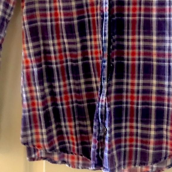 Free People Plaid Button down top - Picture 3 of 8